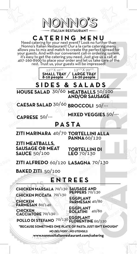 nonno grill|nonno's italian restaurant menu.